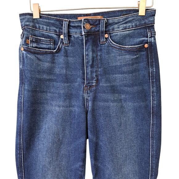 JUDY BLUE High Waist Bootcut Jeans Size 3/26 Dark Wash Embroidered Pocket - Picture 7 of 8